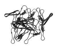 Milisten 10pcs Black 8.0cm Stainless Steel 360° Rotatable Hanging Hooks for Outdoor Garden Windsocks Wind Chimes Plant Hangers Dual Swivel Utility Clips