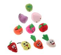 Milisten 10pcs Cartoon Fruit Finger Puppet for Soft Interactive Storytelling Dolls Lightweight Portable Plush for Early Education and Role Play
