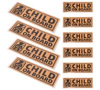 Milisten 10pcs Child On Board Signs - Waterproof Cute Baby On Board Decal for Keep Distance Between Cars - Car Yellow Safety Warning Kids Sign for Driving Accessory