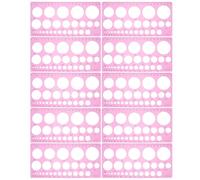 Milisten 10pcs Circle Template Ruler for Precision Drawing with Lightweight Plastic Material, for Creative Projects and Journals, Essential Geometric Drawing Tool for Artists