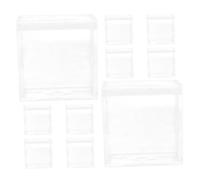 Milisten 10Pcs Clear Acrylic Square Candy Boxes Small Container with Lids Multi-functional Storage Cubes for Tiny Jewelry Accessories Display and Packaging
