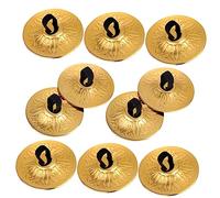 Milisten 10pcs Copper Finger Cymbals for Belly Dancing with Smooth Surface Texture and Crisp Sounds, Mini Musical Instrument for Children's Dance and Theme Dance Parties