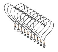 Milisten 10pcs Crystal Pendant Charms Braided Necklace Cord Adjustable Hand-woven Cage Stone Holder Necklace for Jewelry Making Craft Accessories