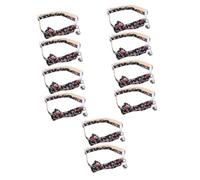 Milisten 10pcs Cute Adjustable Cat Collar Bow Tie and Bell Pendant Comfortable and Safe for Cats and Dogs for Daily Wear and Pet Costumes Cartoon Design Floral Pattern