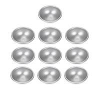 Milisten 10pcs DIY Aluminum Alloy Hemispherical Bath Bomb Molds 5.8x2.8cm Metal Crafting Mold for Handmade Bath Salts and Pudding, Suitable for Home Soap Making and Baking