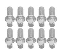 Milisten 10pcs Drum Key Bolts Iron Silver Plated M6x15mm Precise Dimensions Easy Removal for Mounting and Maintenance Hardware Sets