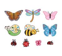 Milisten 10pcs Embroidery Cloth Patches with Vivid Appearance and Delicate Fabric Material, Easy Decoration Clothing Patch for Shoes and Bags, Creative Sewing Appliqué to Cover