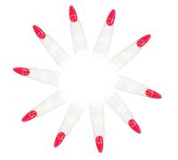 Milisten 10pcs Glowing Witch Finger Nail Covers Halloween Cosplay Props Fake Nails for Spooky Costume Pranks Reusable Creepy Decoration