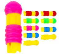Milisten 10pcs Large Water-soluble Chalk Holder Set Extension Clips Lightweight Plastic Chalk Clamp for Classroom Use Multi-color Cover Clips for Teachers and Students