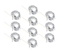 Milisten 10pcs LED Lighted Wedding Fairy Wands Silver with Tinsel Streamers Ergonomic Glow Sticks for Party Favors Dance Floor Accessories Fairy Tale Themed Celebrations and Birthday Events