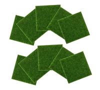 Milisten 10pcs Lifelike Fake Grass Mat Artificial Moss for Eco Bottle Landscapes Outdoor Planter Filler Creative Home Decor for Miniature Gardens and Balcony Displays