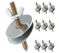 Milisten 10pcs M5x50mm Bird Cage Perch Screws with Washers Double-headed Fixing Screws for Bird Stand Springboard Breeding Box Accessories