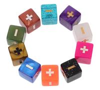 Milisten 10pcs Mathematical Dice Set for Teaching, Portable Acrylic Maths Cubes with Minus Sign, Easy to Carry and Safe for Use, for Classroom Teaching and Educational Games