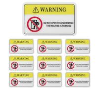 Milisten 10pcs Mechanical Warning Decals Pvc Safety Stickers for Industrial Equipment Warnings and Accident Prevention Suitable for Factories and Construction Sites