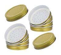 Milisten 10pcs Metal Mason Jar Hive Feeder Lids Bee Water Dispenser for Beekeeping Supplies Weather Resistant Easy Installation Effortless Integration with Bee Hive Drinking Equipment