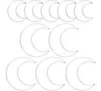 Milisten 10pcs Moon Shaped Dream Catcher Handmade Frames for Craft Projects Small Large for Dream Catcher Decoration and Macrame Accessories