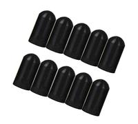 Milisten 10pcs Silicone Drum Stick Protectors Covers with Mute Function, Reduce Volume Drumstick Silent Tips for Practice, Sturdy Black Material