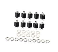 Milisten 10pcs Square Plug Socket Guitar Endpin Jack Input Output for Bass Guitar Accessories