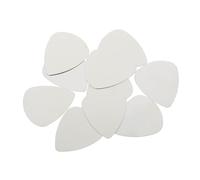 Milisten 10pcs Stainless Steel Guitar Picks Set, Portable Bass Plectrums for Acoustic and Electric Guitars, Silver Metal Finger Picks Suitable for Music Players and Bass Guitarists