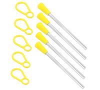 Milisten 10pcs Triangle Iron Musical Instrument Set Hand Percussion Mallets and Carrying Rings, Educational Orff Instrument Accessories for Early Childhood Music Learning in Handheld Format