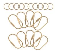 Milisten 10pcs U Shackle Key Ring Brass Twist Lock Key Ring Sleek Solid Brass Secure Twist Lock Reduces Risk of Scratching Small Tools for Outdoor Activities
