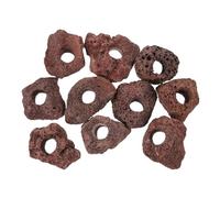 Milisten 10pcs Volcanic Rock Fish Tank Ornaments 5-6cm Aquarium Habitat Stones Holes for Aquatic Plant Attachment and Fish Shelter Decoration