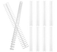 Milisten 10pcs White 30-Hole Plastic Loose Leaf Binder Rings, Notebook Binder Accessories for A4 Document Binding, DIY Book Rings for Office and School Use