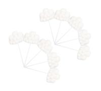 Milisten 10pcs White Cloud Cake Decorations 3d Cake Toppers for Birthday Party Wedding Cupcake Decoration Supplies