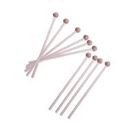 Milisten 10pcs Wood Percussion Mallet Sticks Set Natural Wood Drumsticks Hammer for Musical Instruments Practice Pad Drumming and Marimba Accessory in Original Color