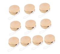 Milisten 10pcs Wooden Responsive Ball Toy for Boys and Girls Diy Unfinished Painting Toys Fidget Sensory Activity