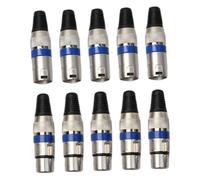 Milisten 10pcs Xlr Male to Female Connector Adapter Durable Pin Audio Mic Coupler for Stable Signal Transmission Compatible with Microphones Mixers Amplifiers Compact Design for Live