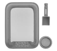 Milisten 12 Miniature Cat Litter Box Set Scoop Dollhouse Pet Supplies 3pcs Deep Grey Litter Tray Accessory for Indoor Cat Decor and Pretend Play