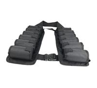 Milisten 12 Pack Beer Holder Belt Waist Bag with 12 Pockets, Adjustable Length and Buckle Design, Canvas Material, Scratch-Proof and One-Hand Operation for Hiking and Traveling