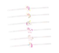 Milisten 12 Pcs Glow Flash Silicone Unicorn Bracelets for Reusable Glitter Bangle Wristbands for Birthday Parties Events Classroom Fun Cartoon Design
