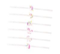 Milisten 12 Pcs Luminous Unicorn Silicone Bracelets for Glow Flash Bangles Party Favors Reusable Comfortable Light-up Wristbands for Birthday Events and Classroom Fun