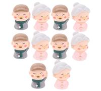 Milisten 12 Pcs Wedding Anniversity Topper Couple Sculptures Mini Statue Decor Cake Toppers Happy Birthday Anniversary Figurines Elderly Couple Figurines