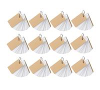 Milisten 12 Pcs White Paper Ring Notes Pads Portable Memo Cards Easy to Write Loose Leaf Notebooks for Office Staffs and Students