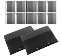 Milisten 12pcs A4 Black 2-Hole Double-Sided Plastic File Folders Document Sleeves Report File Holders for Office School Filing Organization