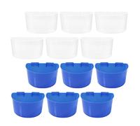 Milisten 12pcs Bird Food Trough Large Capacity Water Cup Hanging Pet Feeder for Birds Durable Design for Easy Cleaning Refilling for Home Pet Shops