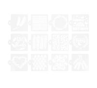 Milisten 12pcs Bread Stencils Set with Happy Birthday and Heart Designs, Sourdough Baking Templates for Artisan Bread Decoration, Baking Tools for Home Bakers and Cake Decorating