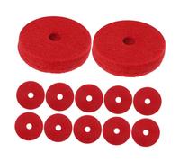 Milisten 12pcs Cymbal Felt Dampeners Double Layer Design Red Felt Noise Reduction Anti-vibration Washers Pads for Live Drumming Performances