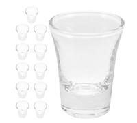 Milisten 12pcs Glass Communion Cups Small 10ml Miniature Shot Goblets Compatible with Standard Church Trays for Home, Event, and Baptism Use