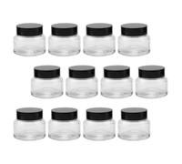 Milisten 12pcs Glass Face Cream Bottle 50g Refillable Cosmetics Cream Jar Portable Sealed Empty for Travel