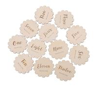 Milisten 12pcs Milestone Cards for Birthday Decor Wooden Full Moon Photo Props Growing up Celebration Cards