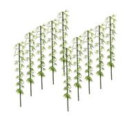Milisten 12pcs Miniature Artificial Bamboo Plant Plastic Bamboo Model Tree 15cm Small Fake Decor for Fairy Garden Diy Bonsai Landscape Accessories