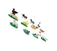 Milisten 12pcs Miniature Farm Animal Figurines Cake Topper Realistic PVC Barnyard Models for Educational Play and Party Decoration Includes Cow Pig Sheep Chicken