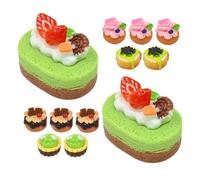 Milisten 12pcs Miniature Food Dollhouse Cake Models Realistic Fake Dessert Mini Food Props for Kitchen Decor DIY Mini House Accessories