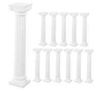 Milisten 12pcs Miniature Roman Column Figurines Candle Holders Decorations for Wedding Table Garden Home Aquarium Scene