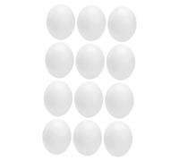 Milisten 12pcs Multi-function Fake Eggs for Household Graffiti Plastic Eggs Diy Supply Simulated Bird for Hunt