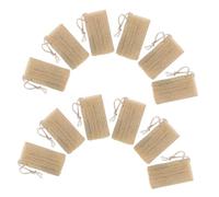 Milisten 12pcs Natural Loofah Shower Washcloth Biodegradable Exfoliating Body Scrubber for Men Women Gentle Dead Skin Removal Portable Bath Sponge for Home Travel Gym